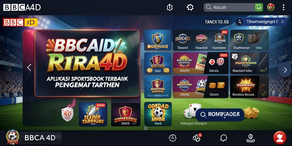Tampilan menarik dari aplikasi BBCA4D saat menjelajahi pilihan taruhan.