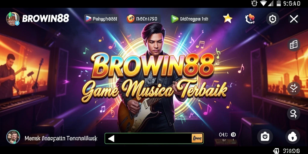 Screenshot BROWIN88 menunjukkan gameplay musik yang interaktif dan seru.