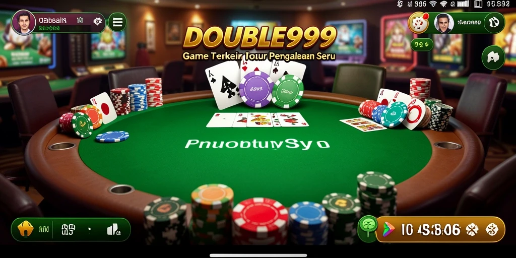 Tampilkan gameplay seru dan interaktif dari DOUBLE999 di meja Poker.