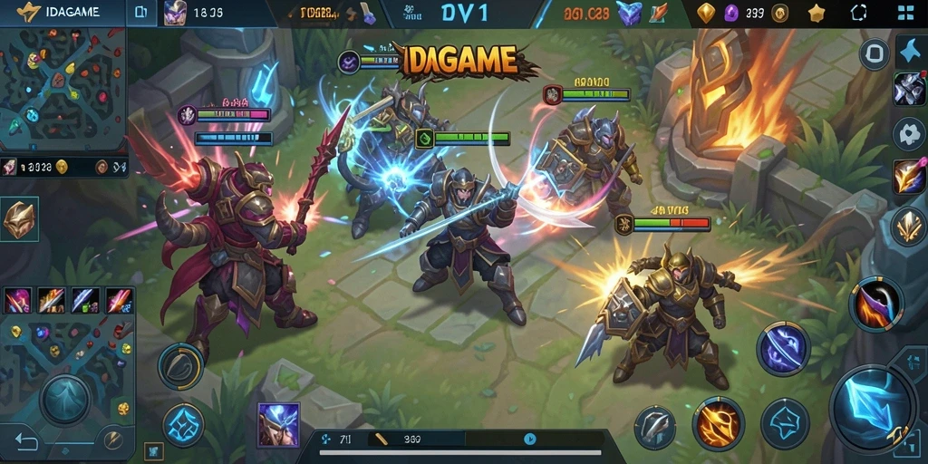 Screenshot <strong>IDAGAME</strong> menunjukkan aksi seru di arena MOBA.