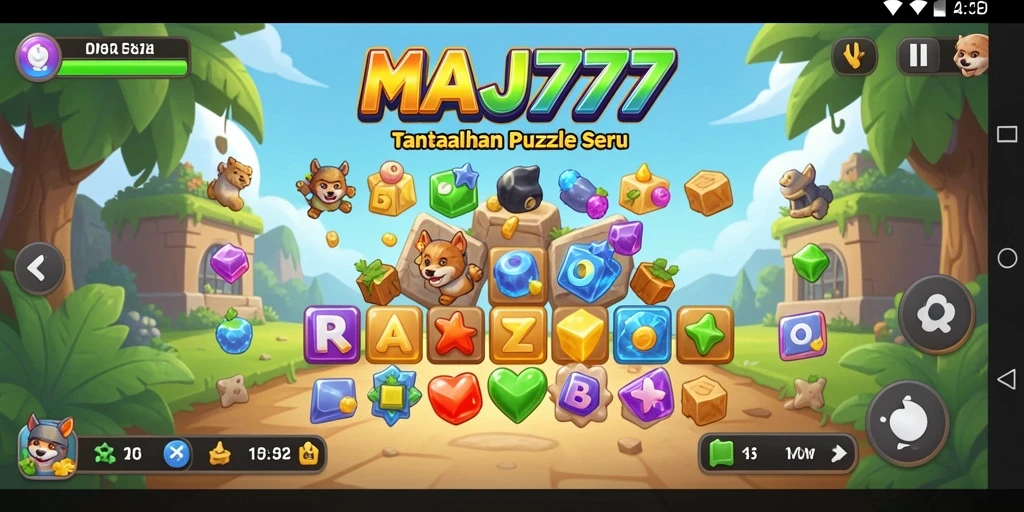 Screenshot gameplay MAJ777 menampilkan teka-teki seru yang menantang.