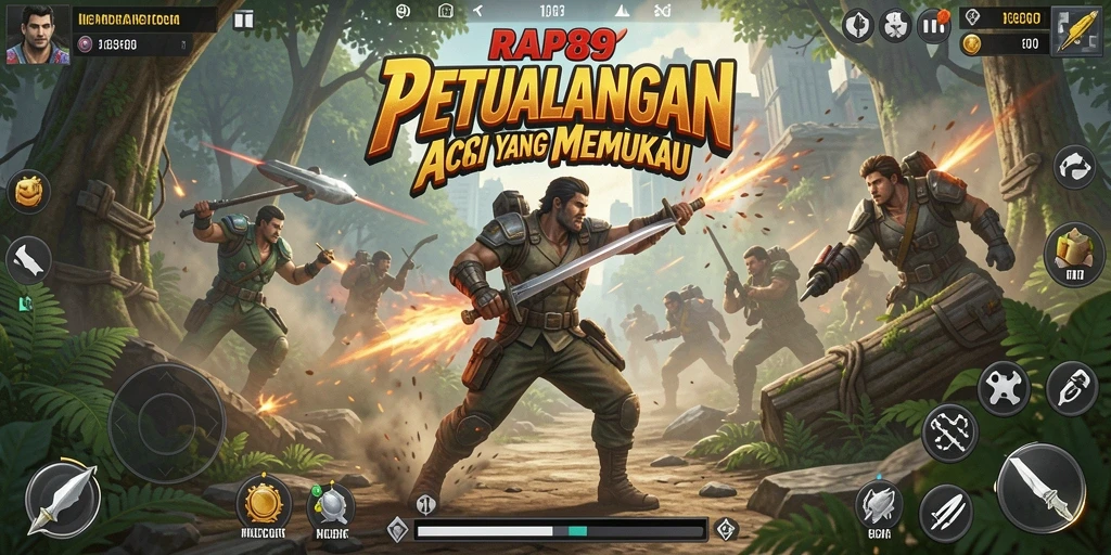 Screenshot aksi seru dari RAP89, menangkap intensitas gameplay.