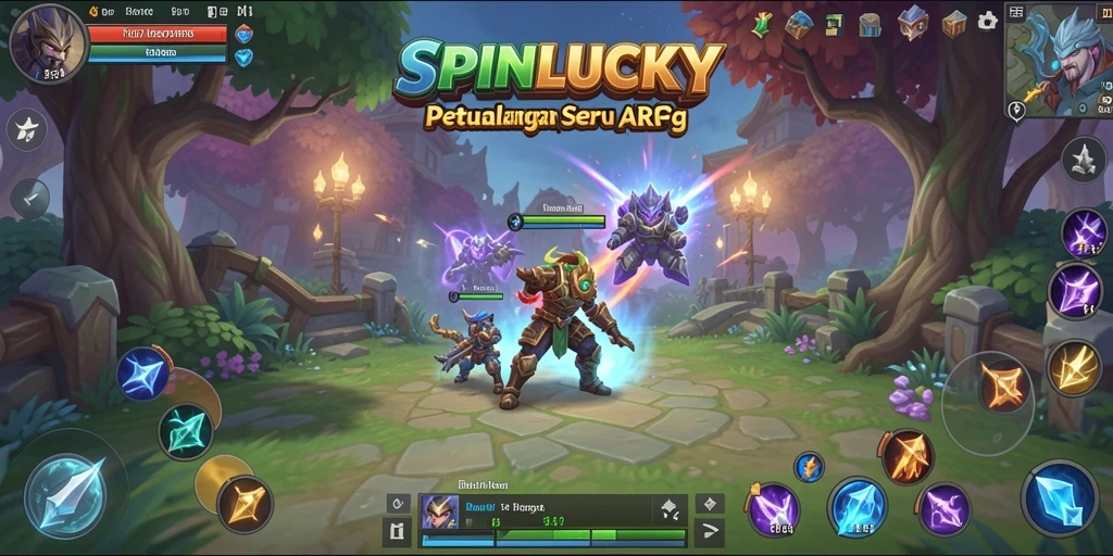 Tangkapan layar gameplay dengan aksi mendebarkan di SPINLUCKY.